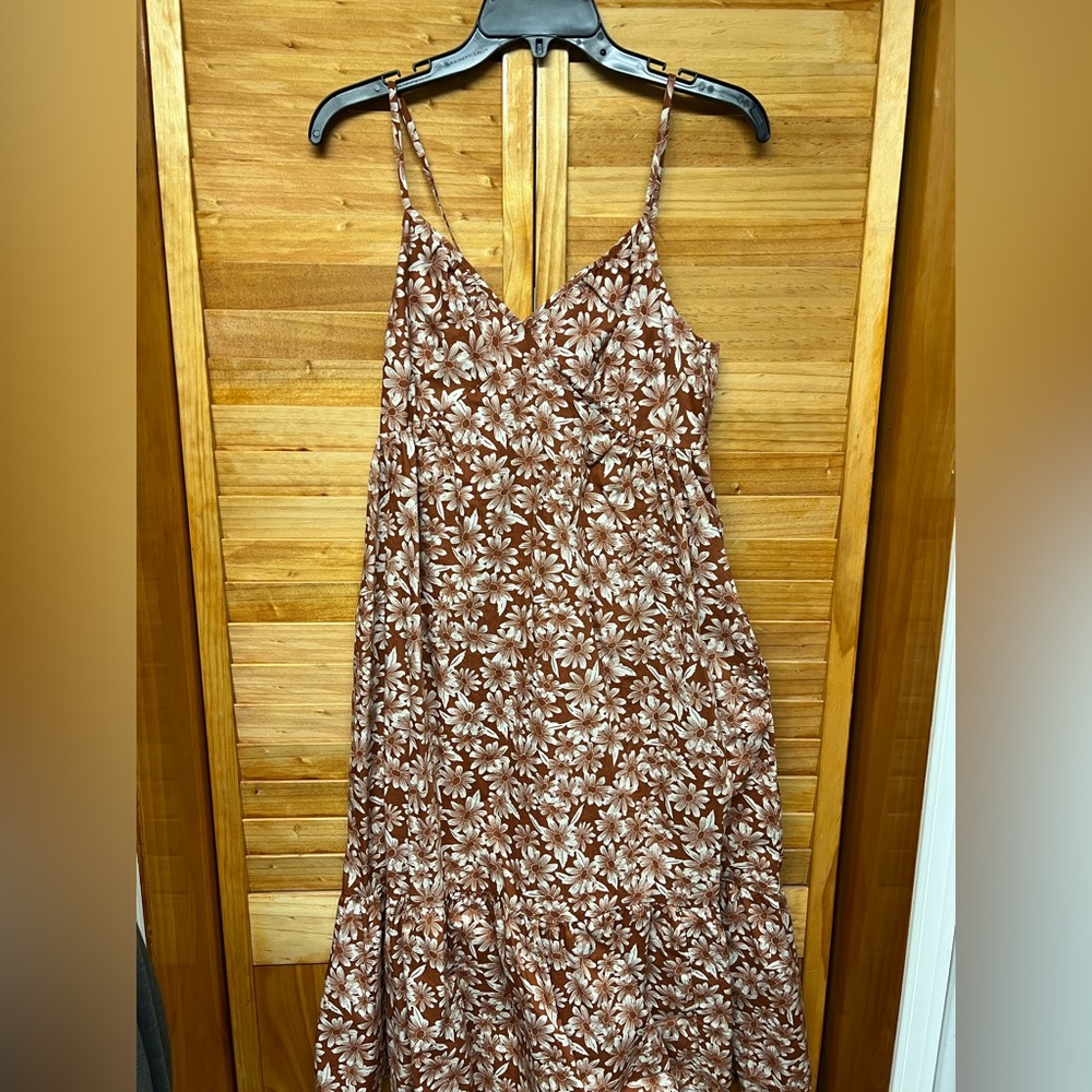 GAP Floral Brown Maxi Dress
